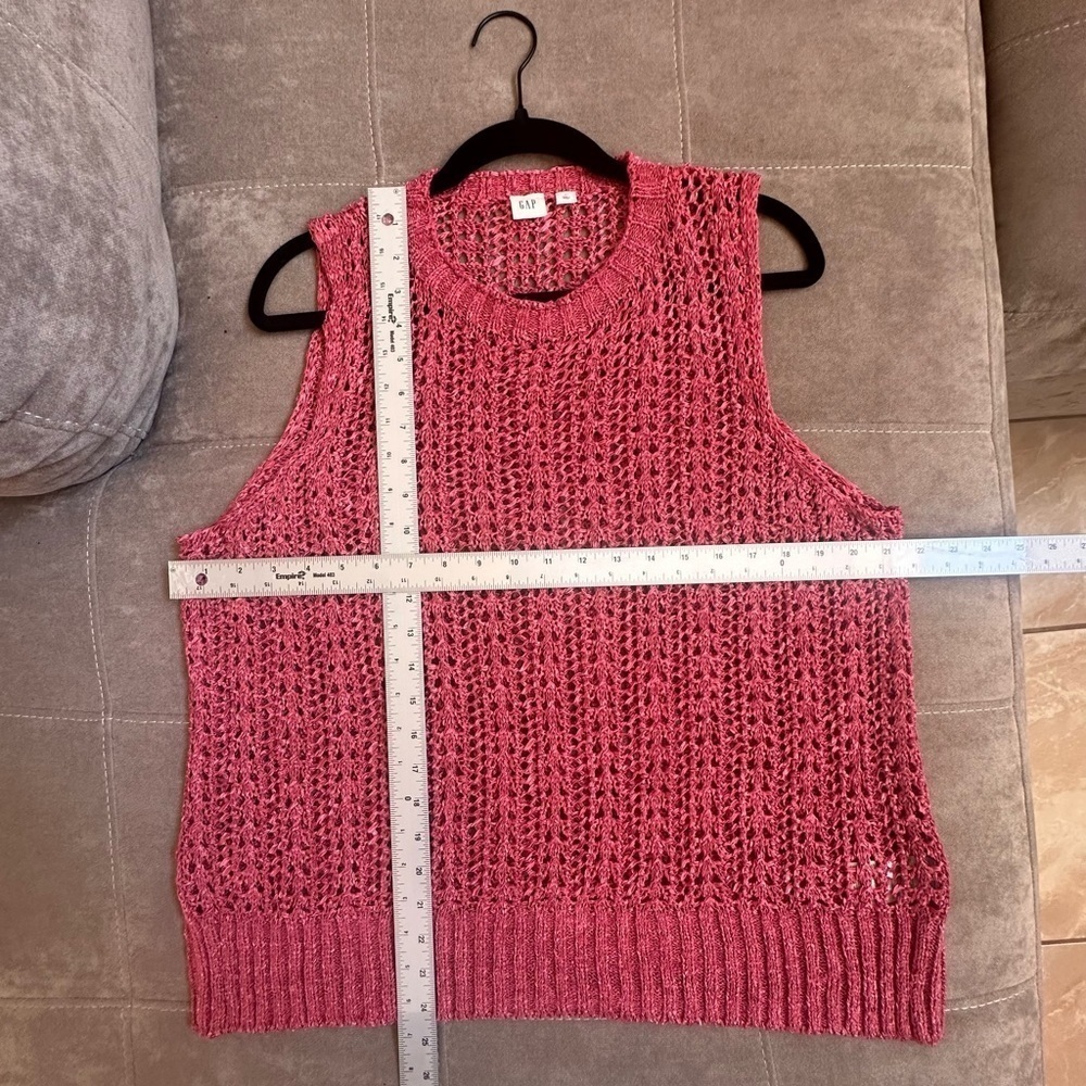 GAP Pink Ribbed Sleeveless Tank Top - Picture 4 of 5